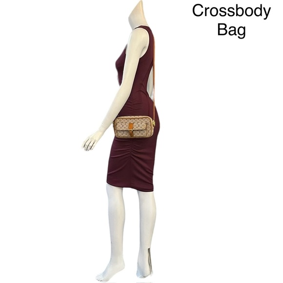 Louis Vuitton Mini Lin Juliet Shoulder Crossbody Bag Monogram Tan Gray Navy - Picture 4 of 17